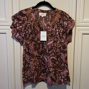 Xirena Summer Batik Top in Earth Flower - Large NWT
